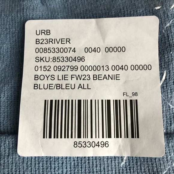 Boys Lie Blue Beanie Knit Hat Logo NWT - Picture 7 of 10